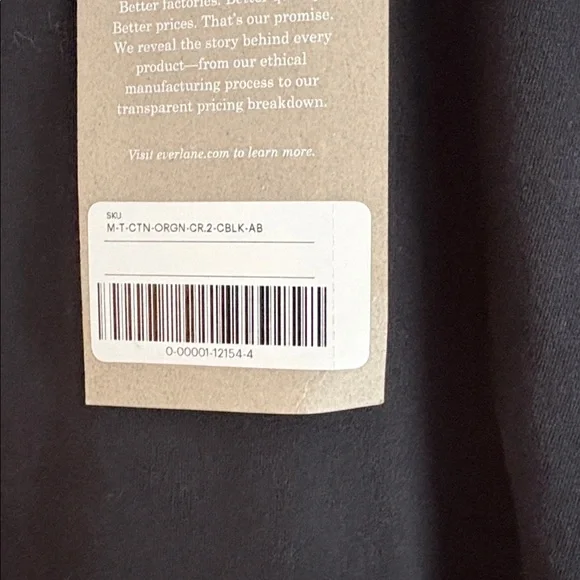Everlane Black Short Sleeve Men's Tee XXL NWT - Picture 5 of 5
